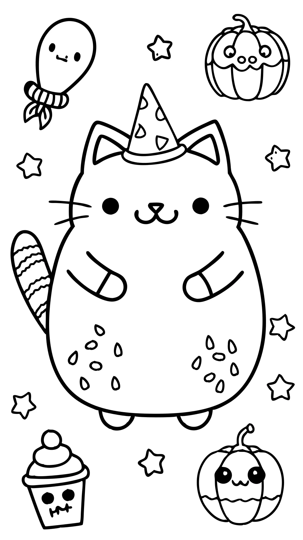 printable cute pusheen coloring pages